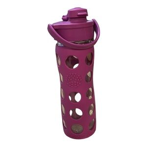 Purple Lifefactory Glass Water Bottle